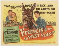 4s156 FRANCIS GOES TO WEST POINT TC '52 Donald O'Connor & wacky talking mule at military academy!