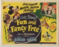 4s160 FUN & FANCY FREE TC '47 Disney, Mickey Mouse, Edgar Bergen, Charlie McCarthy, Mortimer Snerd
