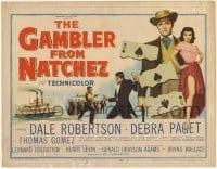 4s162 GAMBLER FROM NATCHEZ TC '54 Dale Robertson, Debra Paget, Thomas Gomez, gambling!