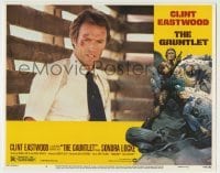 4s652 GAUNTLET LC #2 '77 close up of Clint Eastwood all beat up, Frazetta border art!