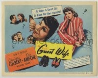 4s173 GUEST WIFE TC R52 smart girl Claudette Colbert really knows her husband Don Ameche!