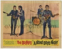 4s672 HARD DAY'S NIGHT LC #1 '64 great image of The Beatles performing, rock & roll classic!
