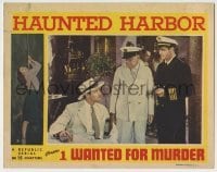 4s673 HAUNTED HARBOR chapter 1 LC '44 Kane Richmond, Wanted For Murder, Republic serial, full-color