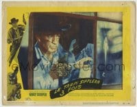 4s679 HIGH NOON LC #3 '52 best close up of Gary Cooper with gun looking through broken window!