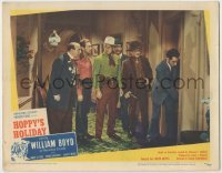 4s683 HOPPY'S HOLIDAY LC #8 '47 William Boyd as Hopalong Cassidy with five men outside hotel room!