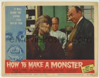 4s690 HOW TO MAKE A MONSTER LC #7 '58 Robert Harris & Paul Brinegar admiring werewolf Gary Clarke!