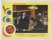 4s694 HUSTLER LC #8 R64 George C. Scott as Bert Gordon watches Paul Newman as Fast Eddie shooting!