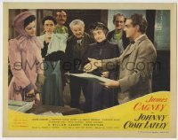 4s705 JOHNNY COME LATELY LC '43 James Cagney shows paper to Grace George, Marjorie Lord & others!