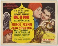 4s214 KIM TC '50 super c/u of Errol Flynn & sexy Laurette Luez, from Rudyard Kipling story!