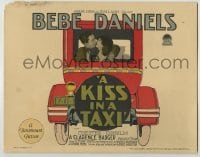 4s222 KISS IN A TAXI TC '27 cool image of Bebe Daniels in the scene that named the movie, rare!