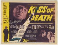 4s223 KISS OF DEATH TC '47 Henry Hathaway, Richard Widmark, Victor Mature, film noir classic!