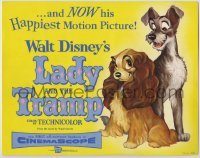 4s227 LADY & THE TRAMP TC '55 Walt Disney dog cartoon classic, great scenes, rare first release!