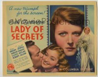 4s228 LADY OF SECRETS TC '36 Ruth Chatterton c/u, Marian Marsh in wedding gown & being kissed!