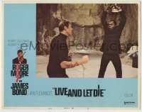 4s729 LIVE & LET DIE East Hemi LC #6 '73 great image of Moore as James Bond fighting Yaphet Kotto!