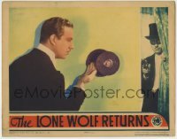 4s735 LONE WOLF RETURNS LC '35 thief turned detective Melvyn Douglas w/ necklace from safe, rare!