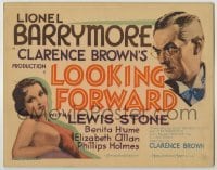 4s250 LOOKING FORWARD TC '33 Lionel Barrymore deceptively stares at sexy young Benita Hume, rare!