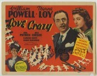 4s253 LOVE CRAZY TC '41 wacky William Powell held by Myrna Loy & masquerading as a woman!