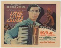 4s256 LOVE, LIVE & LAUGH TC '29 Italian George Jessel in New York City with accordion & monkey!