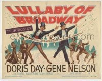 4s257 LULLABY OF BROADWAY TC '51 art of Doris Day & Gene Nelson in top hat and tails!