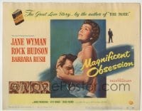 4s261 MAGNIFICENT OBSESSION TC '54 blind Jane Wyman w/Rock Hudson, Douglas Sirk directed!