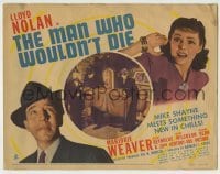 4s270 MAN WHO WOULDN'T DIE TC '42 Lloyd Nolan & scared Marjorie Weaver + guys moving dead body!