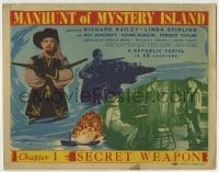 4s272 MANHUNT OF MYSTERY ISLAND chapter 1 TC '45 cool sci-fi & pirates serial, Secret Weapon, rare!