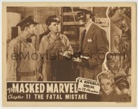 4s752 MASKED MARVEL chapter 11 LC '43 Republic serial, Tom Steele in costume & mask, Fatal Mistake!