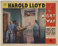 4s761 MILKY WAY LC '36 Adolphe Menjou pleads with Harold Lloyd in transom over door!
