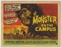 4s290 MONSTER ON THE CAMPUS TC '58 Reynold Brown art of test tube terror amok on the college!