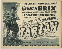 4s312 NEW ADVENTURES OF TARZAN chapter 12 TC '35 great image of Bruce Bennett wrestling leopard!