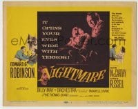 4s318 NIGHTMARE TC '56 Edward G. Robinson, Kevin McCarthy, open your eyes wide with terror!