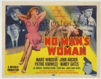 4s320 NO MAN'S WOMAN TC '55 cool image of gun pointing at sleazy bad girl Marie Windsor!