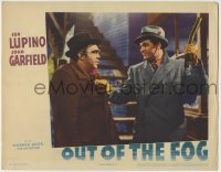 4s801 OUT OF THE FOG LC '41 John Garfield threatens to hit Thomas Mitchell with pipe!