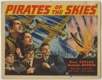 4s341 PIRATES OF THE SKIES TC '38 Kent Taylor, Rochelle Hudson, fiery aircraft dogfight art!