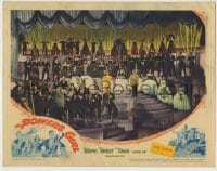 4s816 POWERS GIRL LC '42 far shot of Anne Shirley & George Murphy performing w/orchestra & chorus!
