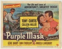 4s350 PURPLE MASK TC '55 masked avenger Tony Curtis as adventure's greatest rogue, Colleen Miller!