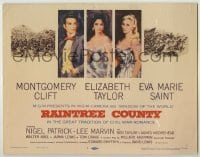 4s357 RAINTREE COUNTY TC '57 art of Montgomery Clift, Elizabeth Taylor & Eva Marie Saint!