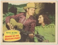 4s840 RIDERS OF THE WHISTLING PINES LC #2 '49 Gene Autry plays guitar for pretty Patricia White!