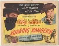 4s377 ROARING RANGERS TC '45 Charles Starrett as the Durango Kid, Smiley Burnette playing flute!