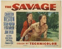 4s852 SAVAGE LC #5 '52 Native American Charlton Heston, pretty Susan Morrow!