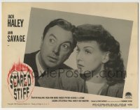 4s853 SCARED STIFF LC #3 '45 close up of worried Jack Haley & Detour's Ann Savage!