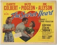 4s394 SECRET HEART TC '47 June Allyson looks jealous at Claudette Colbert & Walter Pidgeon!
