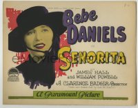 4s397 SENORITA TC '27 great image of pretty Bebe Daniels in Zorro-like disguise!