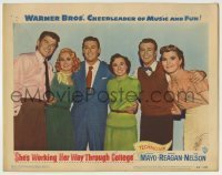 4s863 SHE'S WORKING HER WAY THROUGH COLLEGE LC #1 '52 Virginia Mayo, Ronald Reagan, Nelson & Thaxter