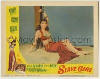 4s872 SLAVE GIRL LC #6 R56 close up of sexy Yvonne De Carlo in skimpy outfit chained to post!