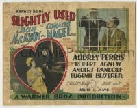4s413 SLIGHTLY USED TC '27 pretty May McAvoy pretends to be married to army major Conrad Nagel!