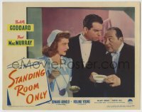4s889 STANDING ROOM ONLY LC #6 '44 Fred MacMurray between Paulette Goddard & Edward Arnold!