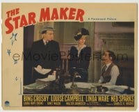 4s890 STAR MAKER LC '39 Bing Crosby & pretty Louise Campell stare at seated Ned Sparks!