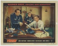 4s018 THEM LC #3 '54 policemen James Arness & James Whitmore in office with doll on desk!