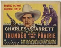 4s471 THUNDER OVER THE PRAIRIE TC '41 great close up image of Charles Starrett with gun drawn!